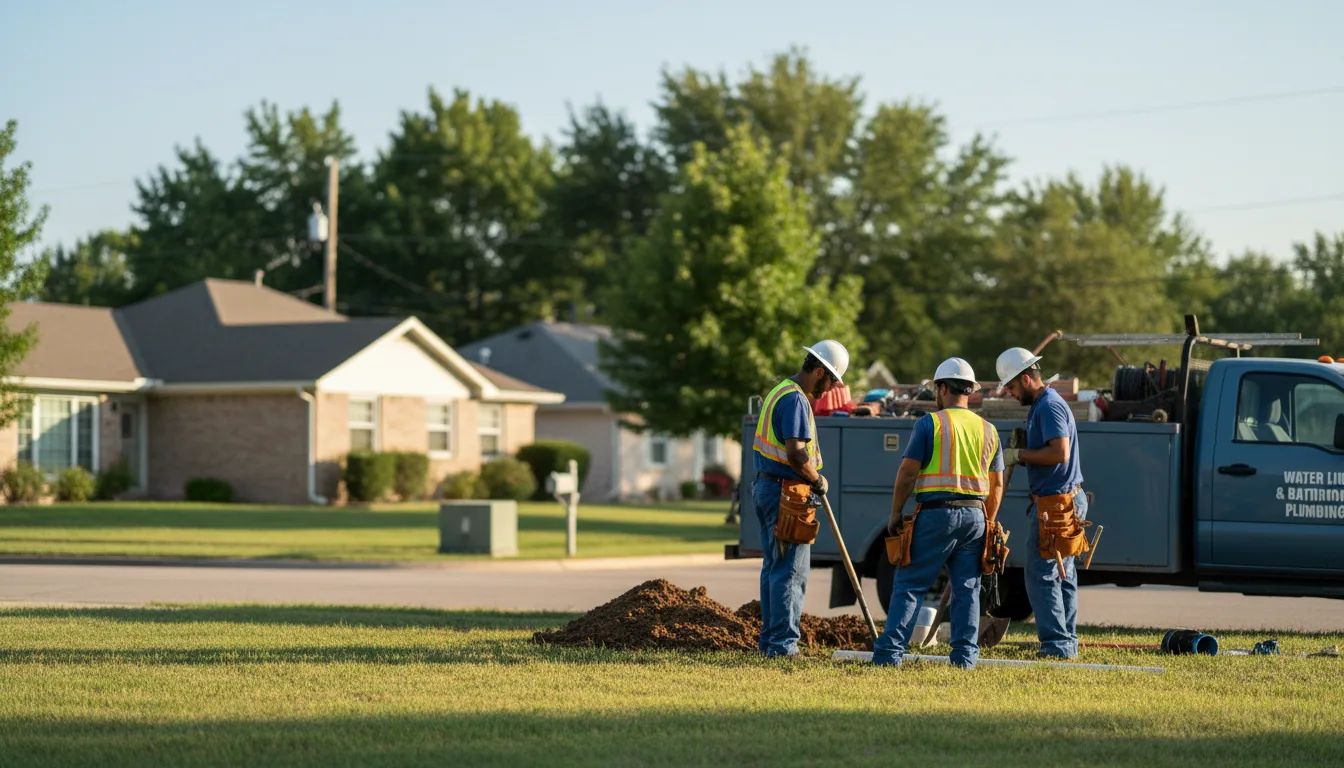 Residential water line and bathroom plumbing service in Hatboro, PA
